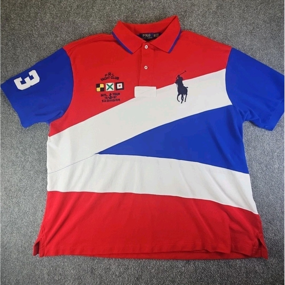POLO RALPH LAUREN Mens Size 2XB CLASSIC-FIT YACHT CLUB POLO SHIRT RUGBY 1500